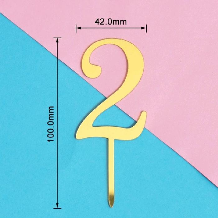 Gambar Topper kue ulang tahun Angka tusuk Akrilik - Angka 2 dari MaroonTTK undefined Tokopedia