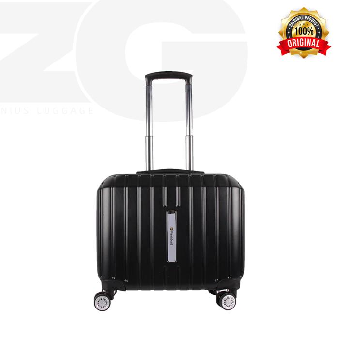 Gambar koper kabin 18 inch president hardcase + TSA + bisa laptop (C014) - Hitam dari zenius luggage undefined Tokopedia