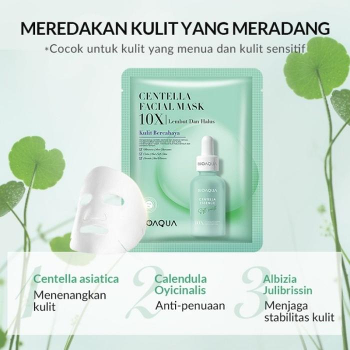 Gambar Bioaqua Sheet Mask 10X Effect Whitening/Anti Aging/Repair/Moisturizing - New Centella dari Mocchi Online Shop undefined Tokopedia