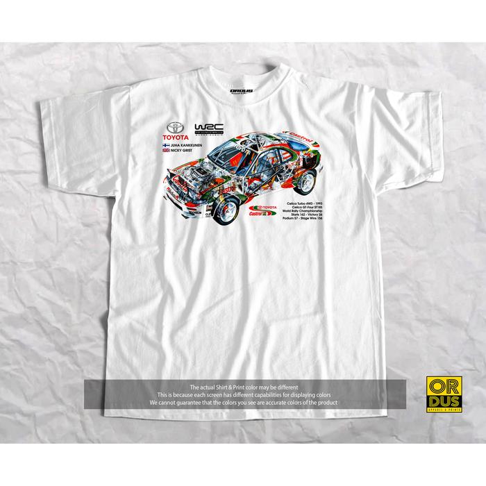 Gambar Kaos Otomotif Rally - Toyota Celica Turbo WRC 1993 - Putih, S dari Ordus undefined Tokopedia
