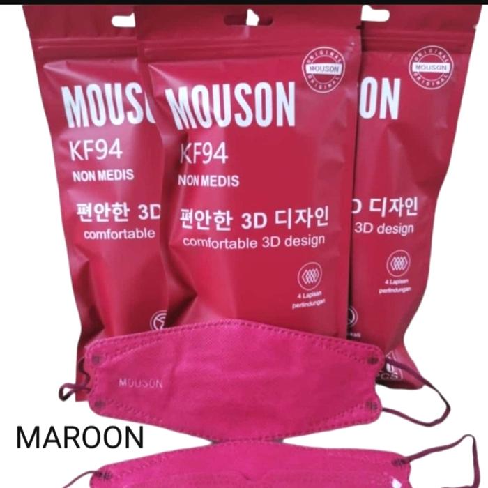 Gambar masker kf94 mouson original - Merah Marun dari Victorykuu.Scent undefined Tokopedia