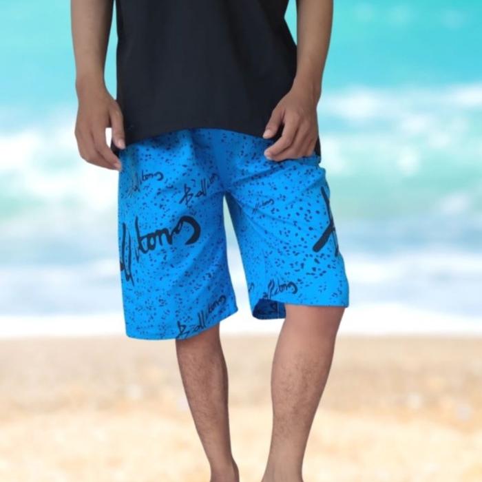 Gambar Celana Pendek Surfing Pria selutut - Biru Muda dari Trys Shop undefined Tokopedia