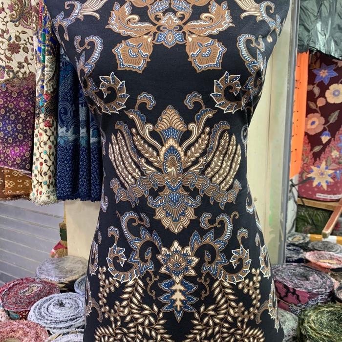 Gambar BAHAN KAIN BATIK KATUN METERAN PREMIUM - Biru dari Santoso textile undefined Tokopedia