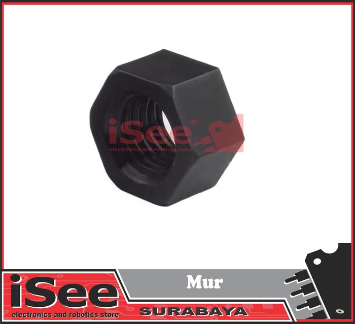 Gambar Mur nylon M3 plastik plastic hexagonal hex hole 3mm white Nut spacer - Hitam dari iSeeRobot undefined Tokopedia