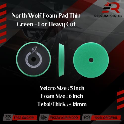 Gambar Busa Mesin Poles Mobil NorthWolf 5 inch Nort Wolf Foam Pad Thin - Hijau dari ER Detailing Center undefined Tokopedia