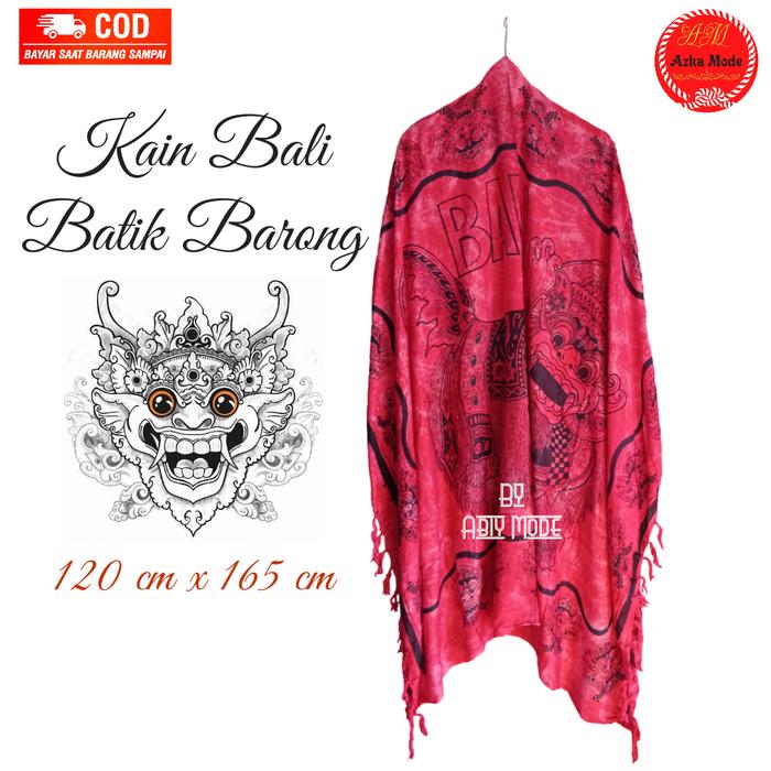 Gambar Kain Bali Pantai/Kain Bali Motif Batik Barong/Kain Bali Halus & Lembut - Merah dari Abiyy Mode undefined Tokopedia