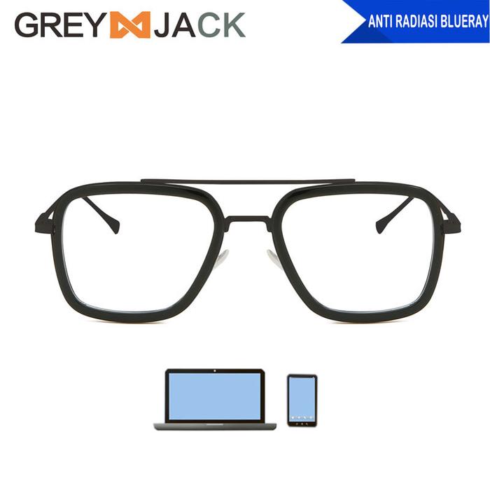 Gambar Kacamata pria/GREY JACK/tony stark anti radiasi photocromic 2836 - blueray aja dari Grey Jack Eyewear undefined Tokopedia