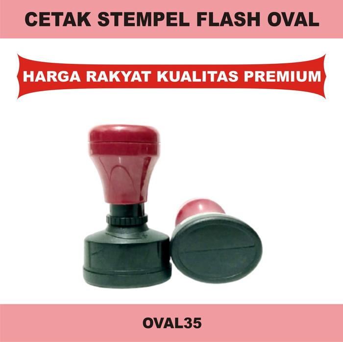 Gambar Cetak Stempel Flash Oval - OVAL35 dari Sunny Stamp undefined Tokopedia