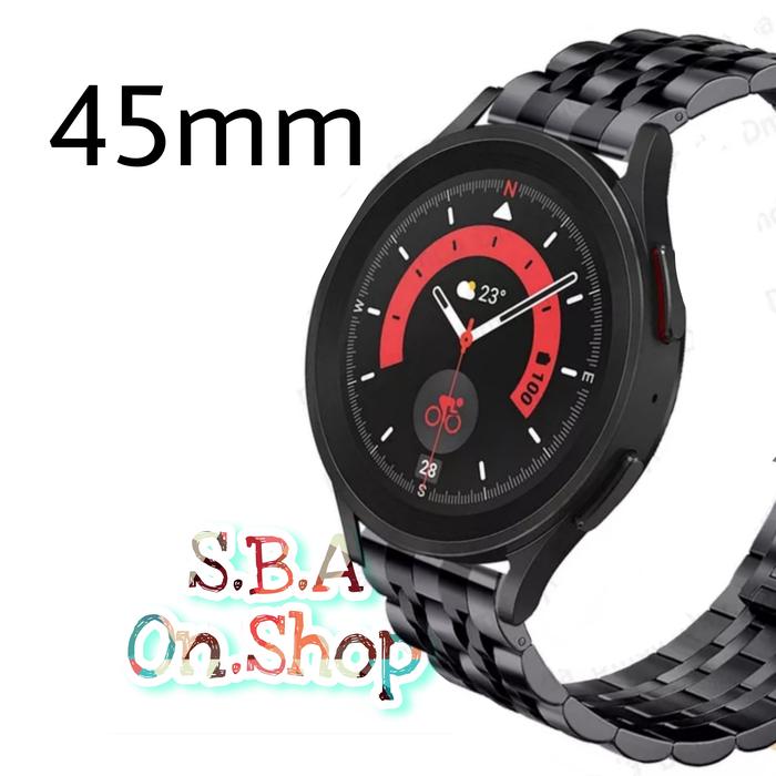 Strap Stainless Steel Bead Premium Samsung Galaxy Watch Pro 45mm gfdgd  Hitam