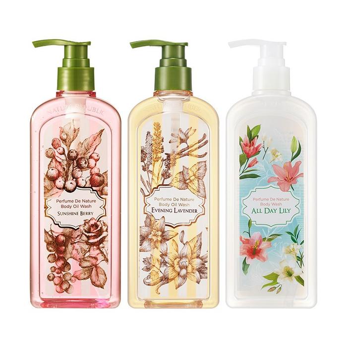 Nature Republic Perfume De Nature Body Oil Wash Shower Sabun Mandi sun  shine berry