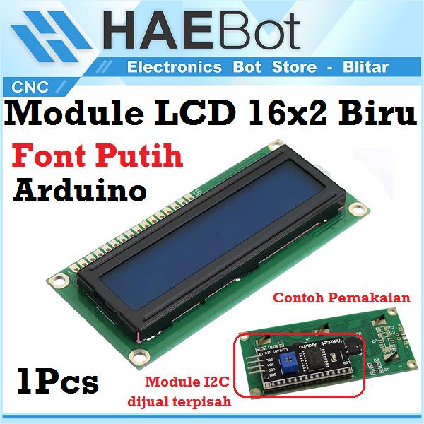 Gambar [HAEBOT] Modul Module LCD 16x2 1602 Background Warna Biru Hijau - 16x2 Biru dari HAEBOT - Solusi Kebutuhan CNC undefined Tokopedia