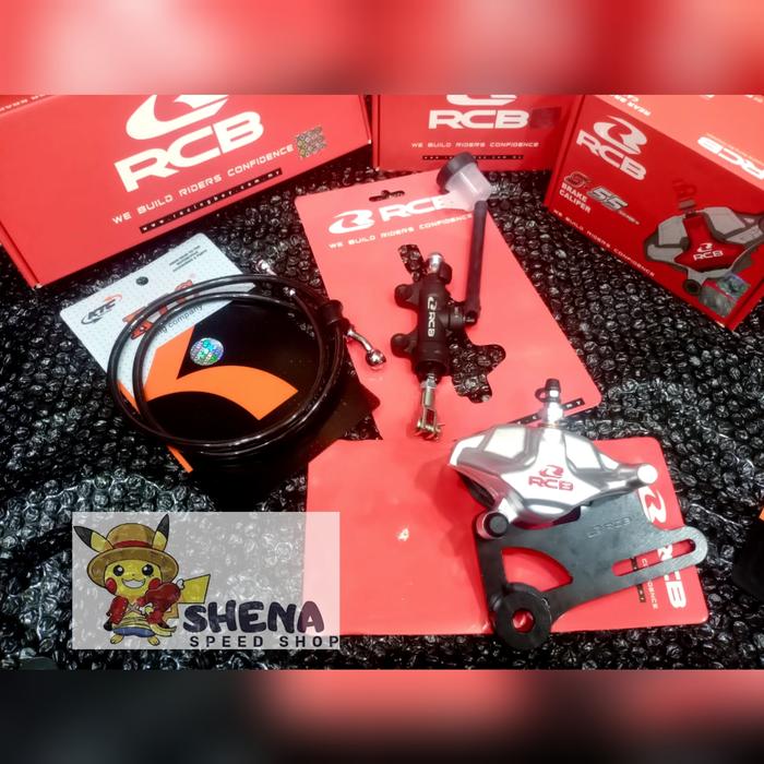 Gambar Paket kaliper belakang RCB series + Master rem RCB + SELANG REM KTC - titanium dari Shena Speed Shop undefined Tokopedia