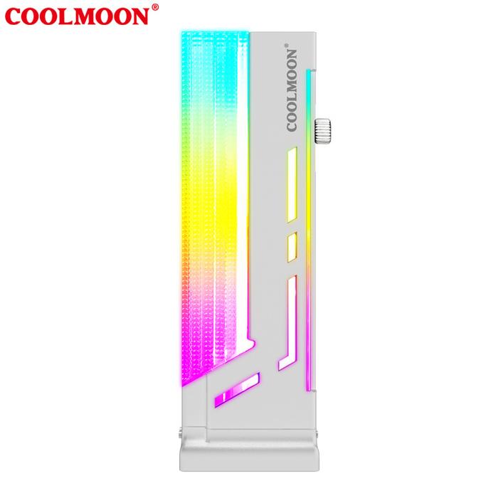 Gambar vga riser Coolmoon Led 5v 3pin Argb Syncron Bracket Stand VGA - Putih dari Daftar Harga Komputer undefined Tokopedia