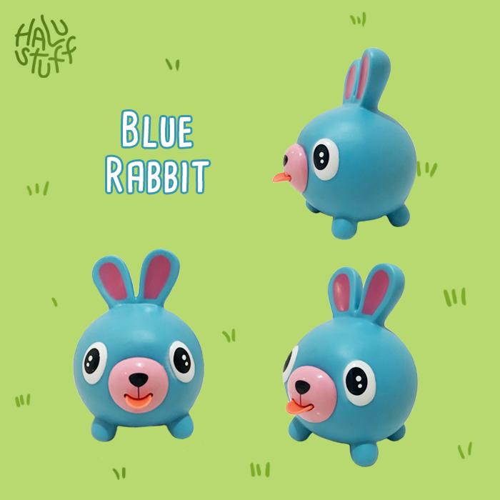 Gambar Mainan Anak Squishy Binatang Tongue Out Kids Toy Melet Stress Relief - Blue Rabbit dari Halu Stuff undefined Tokopedia