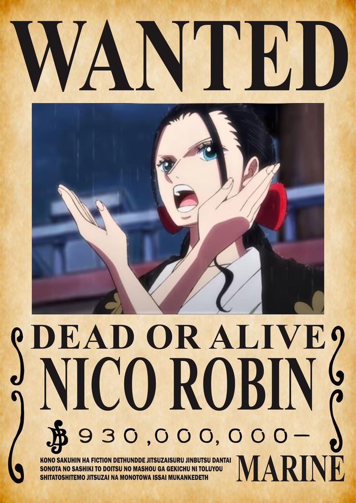 Gambar 10 Pcs Wanted Poster Bounty One Piece Strawhat Pirates Crew (After Wanokuni) Mugiwara Monkey D Luffy Si Topi Jerami - ROBIN, A4 dari Zhaafirah72 undefined Tokopedia