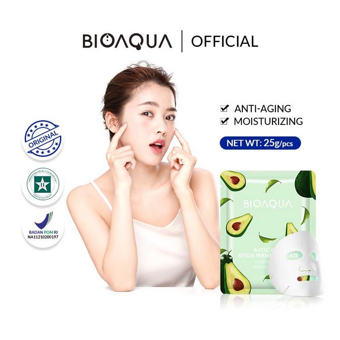 Gambar BIOAQUA Essence Sheet Mask | Masker Wajah VIRAL No.1 di Indonesia - AVOCADO dari jselectiv by JHON Putra Kosmetik undefined Tokopedia