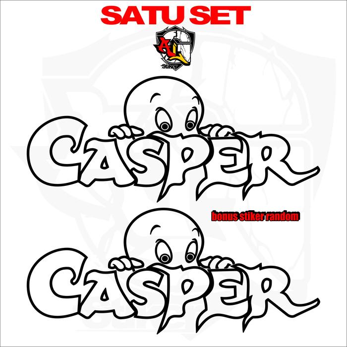Gambar CATING STIKER/STRIPING BEAT/STIKER BODDY MOTOR/STIKER KARTUN CASPER - Merah, PREMIUM dari Alg cutting stiker undefined 5 Tokopedia