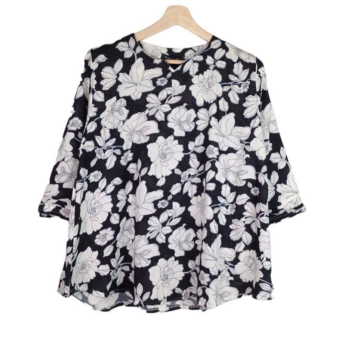 Gambar WK BLOUSE WANITA JUMBO ATASAN BIG SIZE CASUAL FASHION KOREAM STYLE - Putih, LD. 110 dari warungkim undefined 5 Tokopedia