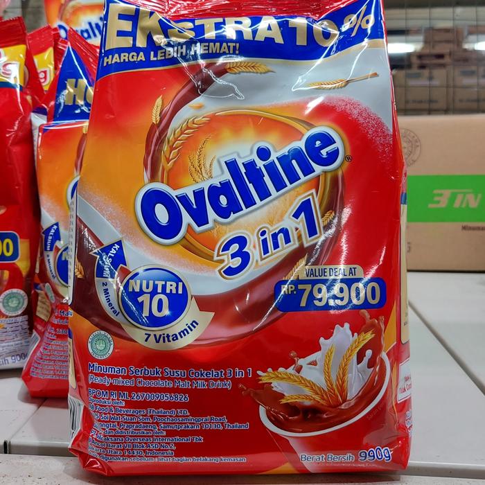 Gambar ovaltine 3 in 1 nutri 10 900gram/ovaltine dari sollahcell undefined Tokopedia