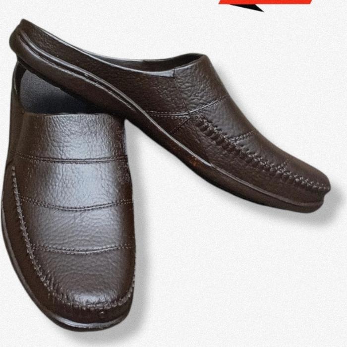 Gambar Sepatu Selop Slop Pria Kantoran Kuliah Sekolah Karet Kuat Termurah - Cokelat, 40 dari Nocturnal ID 18 undefined Tokopedia