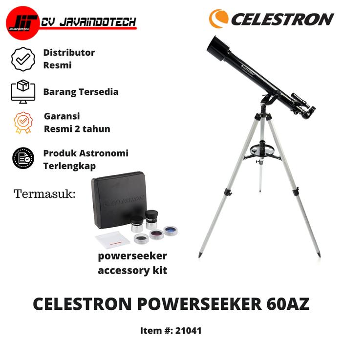 Jual PowerSeeker 60AZ Telescope 60az+paket