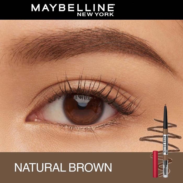 Gambar MAYBELLINE Tattoo Brow 36H Eyebrow Pencil | Pensil Alis Waterproof - NATURAL BROWN dari Cosme Murah undefined Tokopedia