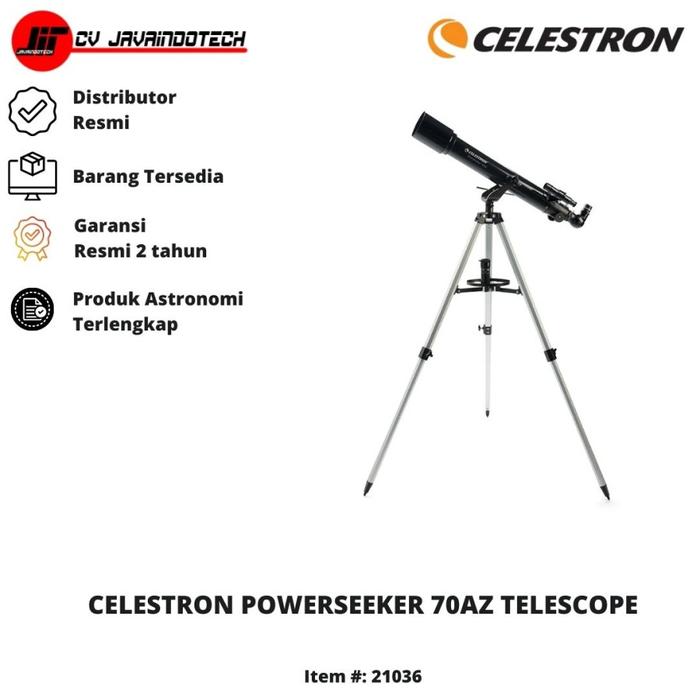 Gambar Jual Teropong Bintang Celestron PowerSeeker 70AZ - 70az dari JavaIndoTech Official undefined Tokopedia