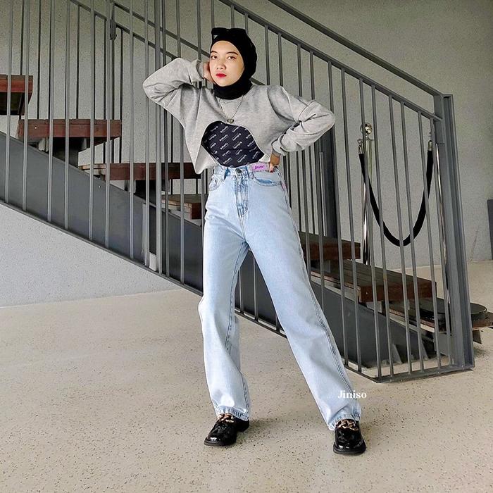 Gambar JINISO Jeans Jione Celana Loose High Waist - 011 - 021, 27 dari JINISO JEANS undefined Tokopedia