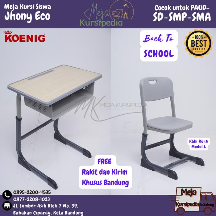 Gambar Meja Kursi Siswa Jhony Eco / Kursi Meja Sekolah Jp 05 / SD SMP SMA - Kaki Bentuk L dari Meja Kursipedia undefined Tokopedia