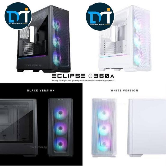 Gambar Phanteks Eclipse G360A - Tempered Glass Mid-Tower E-ATX Gaming Case - Black Edition dari Duta Mandiri Infokom undefined Tokopedia