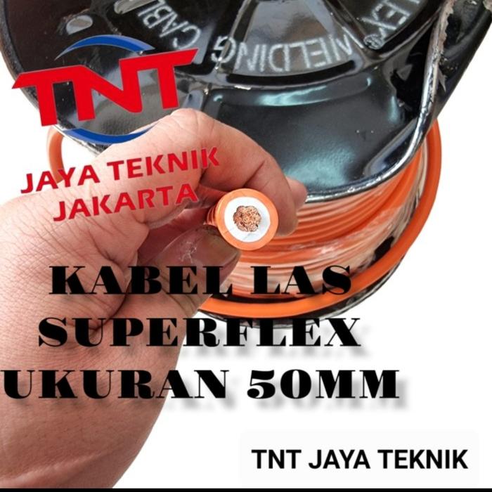 Gambar KABEL LAS SUPERFLEX 50MM / WELDING CABLE 50 MM SUPERFLEX FULL TEMBAGA - WARNA ORANGE dari TNT JAYA TEKNIK undefined Tokopedia
