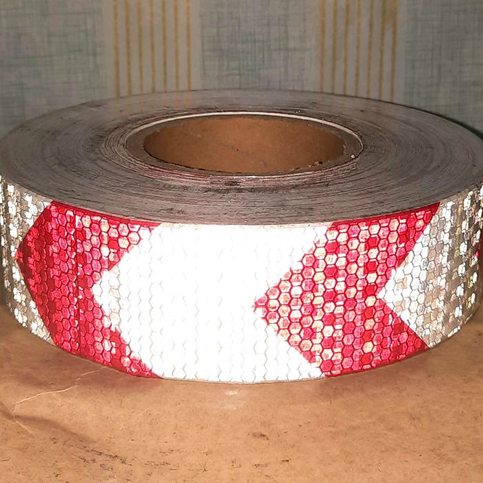 Gambar Sticker Reflektor panah safety/Scotlite Arrow Sign Reflective - merah putih dari Glenindo Isolasi undefined Tokopedia