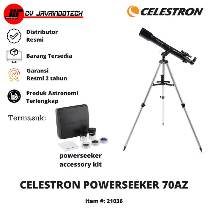 Gambar Jual Teropong Bintang Celestron PowerSeeker 70AZ - 70az+Paket dari JavaIndoTech Official undefined Tokopedia