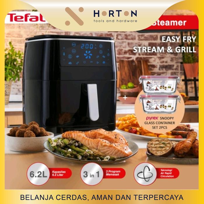 Gambar Tefal Digital Easy Fry Steam & Grill FW201 3in1 Air Fryer / Panggangan dari Horton Tools undefined Tokopedia