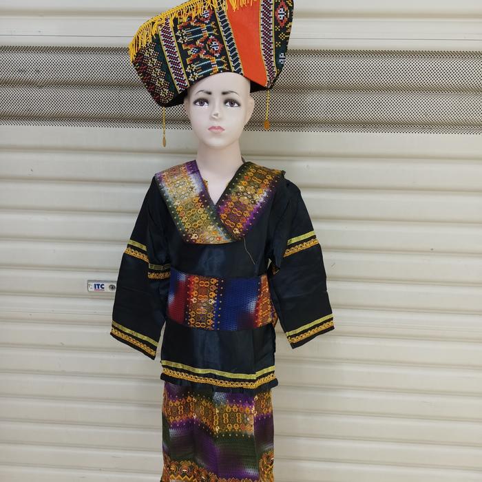 Gambar Baju adat Batak anak perempuan warna Hitam & Biru umur 3 - 5 tahun. - Hitam, Sz. 4 dari KidsClub ITC KUNINGAN undefined 5 Tokopedia