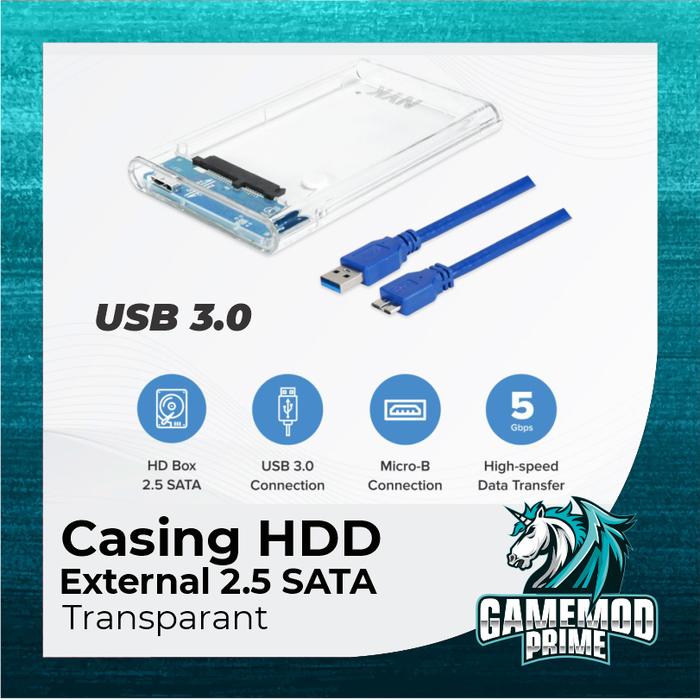 Gambar Casing Harddisk HDD Case 2,5 Transparant Enclosure Hardisk Transparan - USB 3.0 dari Game Mod Prime undefined Tokopedia