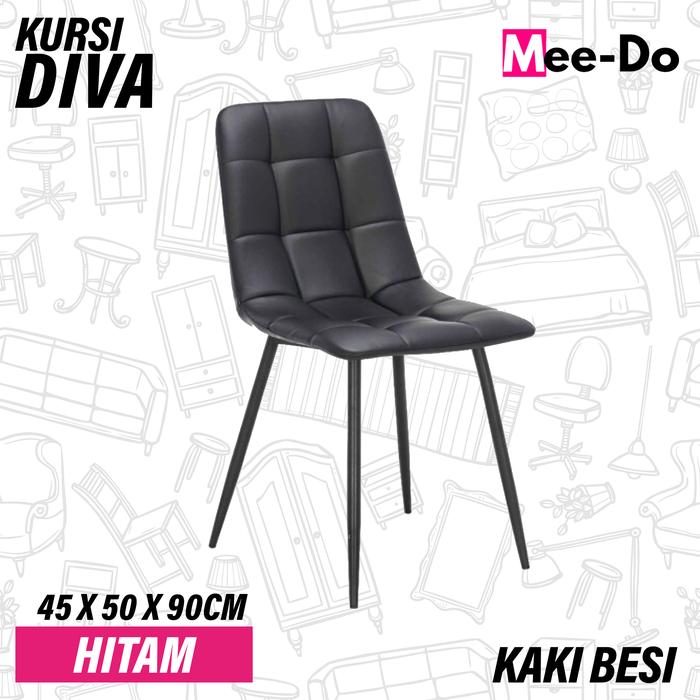 Gambar Kursi Makan Minimalis Dining Chair Scandinavian - Diva - Hitam dari Mee Do undefined Tokopedia