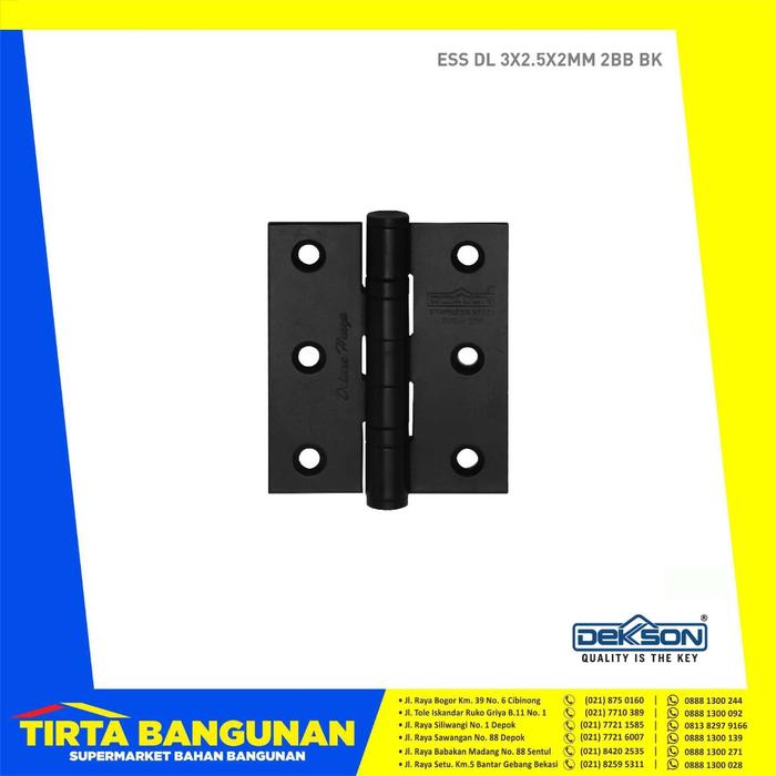 Jual DEKKSON ESS DL 3 X 2.5 X 2MM 2BB BK ENGSEL JENDELA 3X2.5X2MM ...