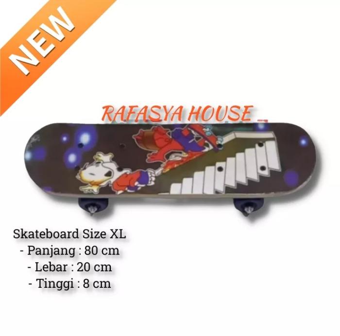 Gambar Papan Skateboard 624 pemula Dewasa remaja XL kayu - ANIMASI, XL dari UD ILHAM SHOP undefined Tokopedia