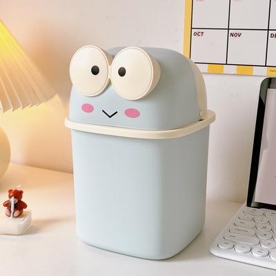 Gambar Tempat Sampah Mata Kodok Kartun Lucu Desktop Storage - Biru dari Cutie Corner undefined Tokopedia