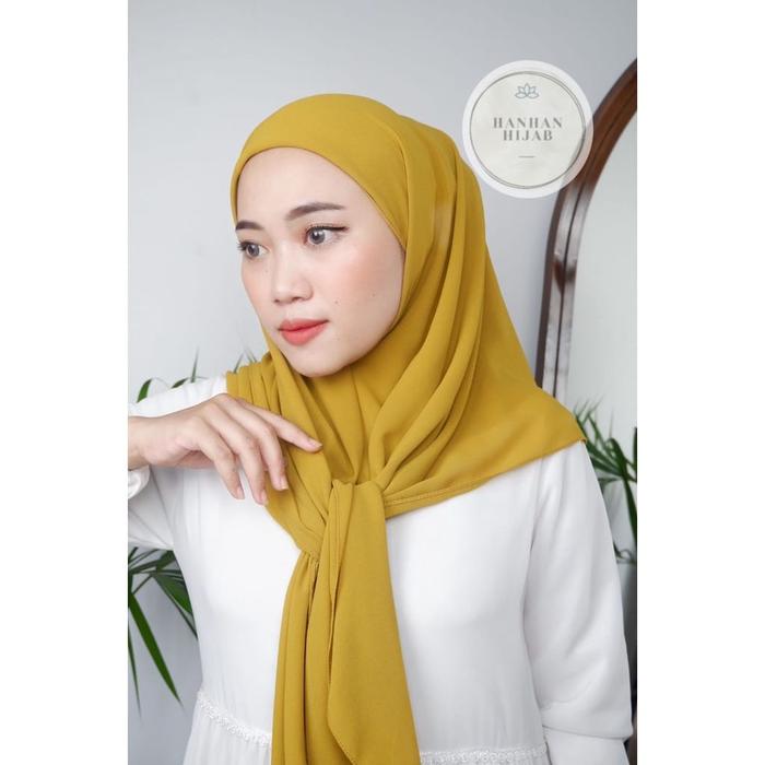 Gambar SEGI EMPAT INNER INSTAN 2 LAYER / HIJAB SEGIEMPAT CERUTY INNER 2 LAYER - Mustard dari Kota.Aksesoris undefined Tokopedia