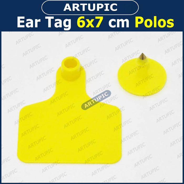 Gambar Ear Tag 6x7 cm POLOS ECERAN Anting Babi Sapi Kambing Murah Plastik - Kuning dari Artupic Peralatan Peternakan undefined Tokopedia