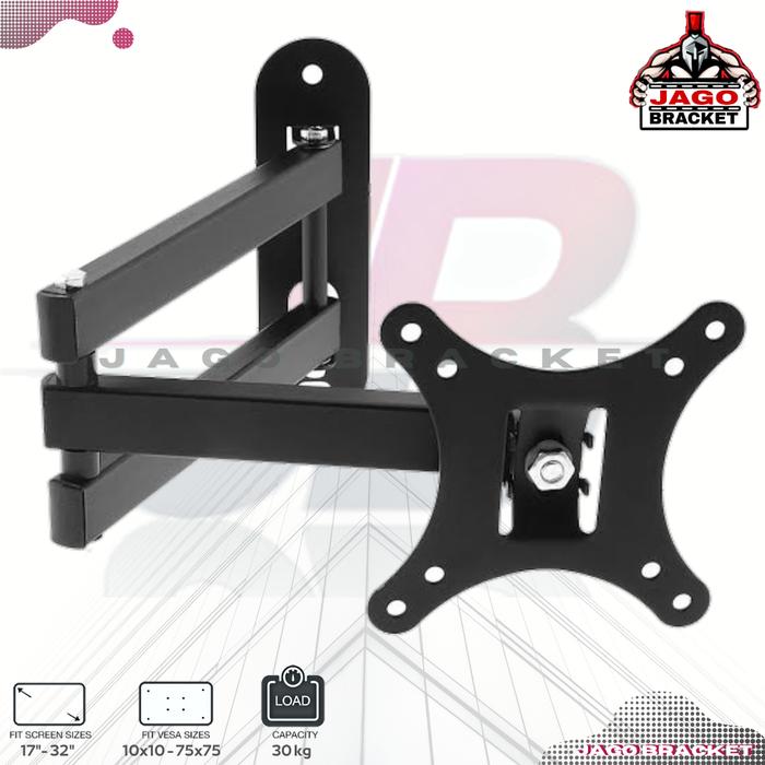 Gambar Bracket monitor swivel 10-32 inch Braket Monitor Dinding Swivel - 3.17"-32" dari JAGOBracketTv undefined Tokopedia