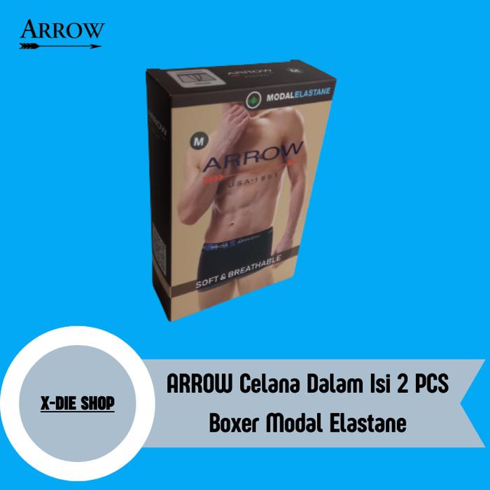 Gambar Celana Dalam ARROW Boxer 2 Pcs Modal Elastane Soft And Breathable - MIX, M dari X-Die Shop undefined Tokopedia