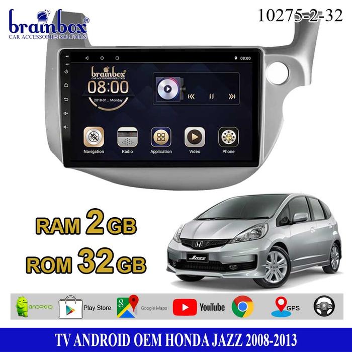 Gambar Brainbox TV Mobil OEM Honda Jazz 2008-2013 Android Headunit Tape Mobil - 2GB + 32GB dari Brainbox Car and Home undefined Tokopedia