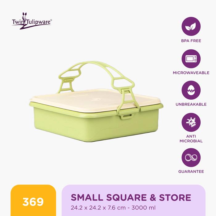 Gambar Twin Tulipware Small Square & Store 3000 ML - Avo dari Twin Tulipware Indonesia undefined Tokopedia