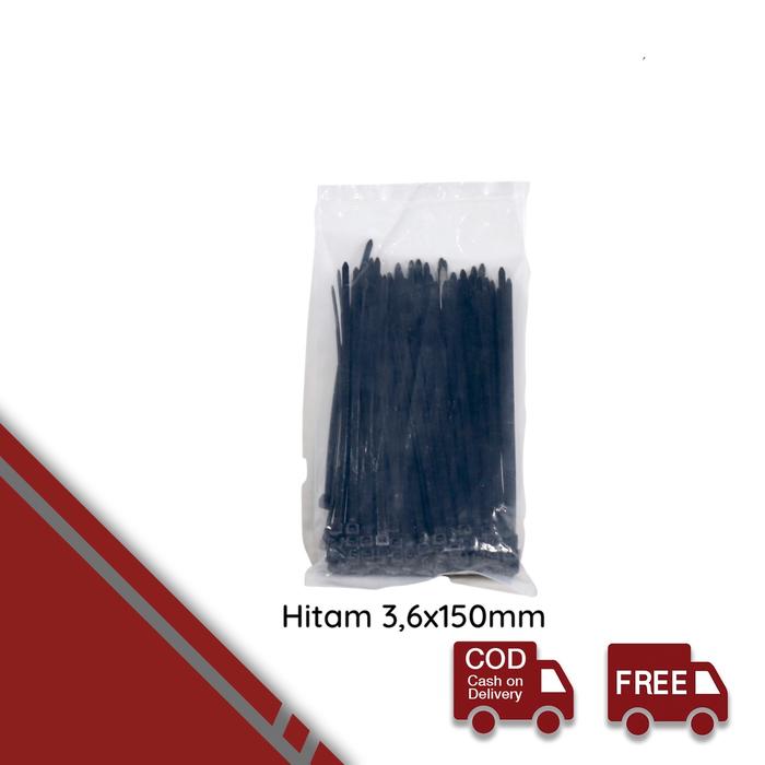 Gambar Kabel Tis Putih Hitam 2,5-4,8mm Pengikat Nylon Cable Ties 100pcs - Hitam 3,6x150mm dari MST TOOLS undefined Tokopedia