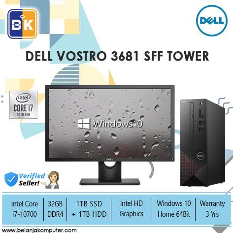 Dell Vostro 3681 Sff I7-1070032gb1tb Ssd1tbdvd215w10h3yr