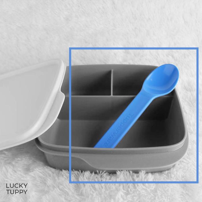 Gambar Kotak Bekal Lunch Box Tupperware Lolly Tup - Sendok biru dari LUCKY TUPPY undefined Tokopedia