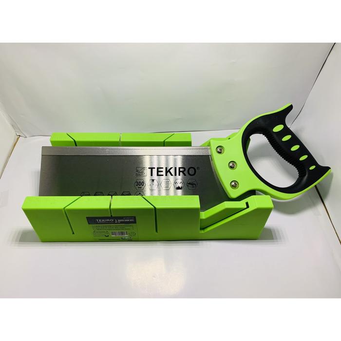 Gambar Gergaji Figura 12" /Mitre Box Back Saw/Tennon Saw Set Tekiro GT-PS1716 - Tekiro dari Kompak Teknik undefined Tokopedia